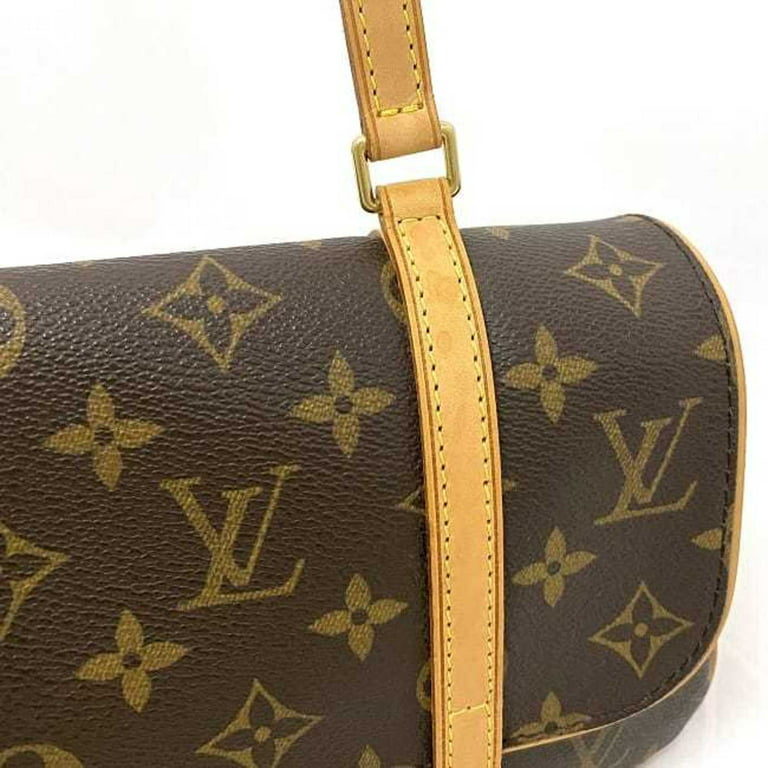 Authenticated Used Louis Vuitton Handbag Marel Brown Beige Monogram M51157  Canvas Nume VI1004 LOUIS VUITTON Flap Belt One Shoulder Bag LV 