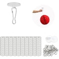 thumbnail image 1 of 100 Pcs Transparent Ceiling Hooks, Disc Hooks for Hanging, Non Punch Adhesive Hooks, Decorative Crochet Plafond for Festival Party Wedding, 1 of 7