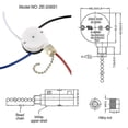 thumbnail image 2 of Ceiling Fan Switch Kit ZE-208S E89885 3 Speed 4 Wire Pull Chain, Ceiling Fan Parts, Switch Speed Co, 2 of 5