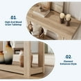 thumbnail image 2 of Wooden Narrow Console Table, 46-Inch Farmhouse Rectangular Accent Table with Natural Blonde Finish for Entryway, Hallway, Foyer, Behind Sofa & Living Room, Natural, 2 of 7