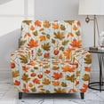 thumbnail image 2 of Kuiaobaty Fall Maple Leaf Print Reclining Slipcover with Pocket Wooden Easy Replacement Recliner Couch Cover Breathable Reclining Sofa Slipcover Thick Reclining Sofa Slipcover for Living Room, 2 of 8