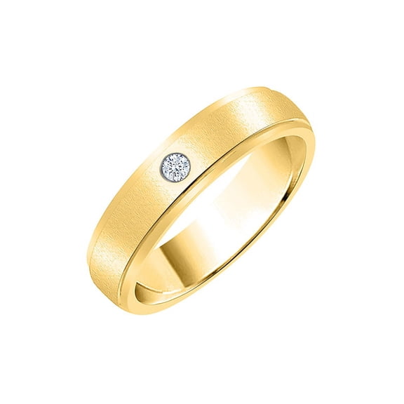 Diamond Wedding Band in 14K Yellow Gold (1/10 cttw) (I-Color, SI3-I1 Clarity) (Size-9.5)
