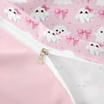 thumbnail image 4 of Homewish Coquette Bow Ghost Grid Duvet Cover Queen for Kids, Glitter Star Girly Spooky Queen Bedding, Pink Reversible, 3-Piece, 1 Duvet Cover and 2 Pillowcases, 4 of 6