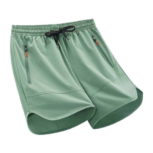 pstuiky Abreviatura para hombres, Pantalones cortos de playa de lino con cintura elástica y bolsillo de color liso para hombre Pantalones cortos cargo