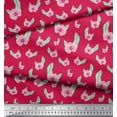 thumbnail image 3 of Soimoi Pink Cotton Jersey Fabric Artistic Leaf & Floral Print Sewing Fabric Yard 58 Inch Wide, 3 of 3
