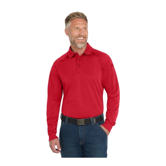 CornerStone Unisex Select Long Sleeve Snag-Proof Tactical Polo | Tough & Reliable Collared Work Shirt for Men & Women, Relaxed Fit Top with Dual Pen Pockets & Mic Clips