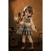 BJD Doll 1/6 Ophelia B Student Preppy Autumn Plaid Skirt Cute Fullset Sphere Bjd Fairy Anime Figures