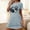 Blue, variant on Cute Womens Moo Moo Nightgown Short Black Mumu Dress Print Short Sleeve Nightgowns for Women
