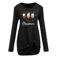 thumbnail image 3 of Patlollav Womens Print Long Sleeve Blouse Kink Tops Black L, 3 of 6
