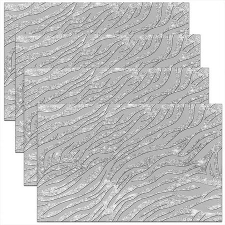 

Grey Glitter Print(No Glitter) Placemats Set of 4 18 x12 Pastel Table Place Mats Stylish Decorative Diamond Placemat for Kitchen Dining Table Decor Indoor Outdoor