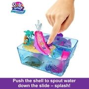Polly Pocket Sparkle Cove Adventure Island Treasure Chest Playset with 2 Micro Dolls, 4 Animals & Accessories