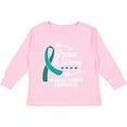 thumbnail image 3 of Inktastic Ovarian Cancer Awareness Brave and Strong with Arrows Boys or Girls Long Sleeve Toddler T-Shirt, 3 of 5