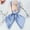 Blue, variant on 1PC Bow Tie Beige Polyester Women's double layer bow tie bow flower new featherless root Japanese college style solid color bright face bow tie