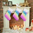 thumbnail image 7 of Custom Christmas Stockings Rainbow Glitter Galaxy Christmas Presonalized Large Stocking Sock, Set of 1 Xmas Party Winter Decor Candy Bag Gift, 17.7 Inch, 7 of 7