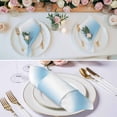 thumbnail image 2 of Sky Blue White Cloth Napkins, Gradient Vertical Stripes Minimalist Washable and Reusable Dinner Napkins Set of 8, Table Napkin for Kitchen Party Birthday Wedding Hotel Housewarming 20"x20", 2 of 8