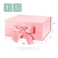thumbnail image 2 of PKGSMART Magnetic closure Gift Boxes, 9x6.5x3.8 in, Cardboard, Pink, 5 Count, 2 of 6