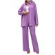 thumbnail image 2 of Puntoco Moda Mujer Casual Sólido Manga Larga Pantalones Largos Cuello Vuelto Blusas Conjuntos Liquidación Puntoco Puntoco-855, 2 of 6