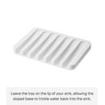 thumbnail image 4 of Yamazaki Home Self-Draining Soap Tray, White, Silicone, No Assembly, 4 of 7