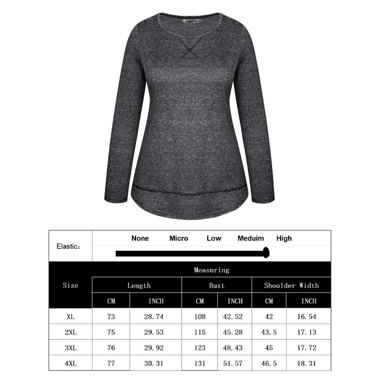 plus size long sleeve workout shirt