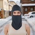 thumbnail image 2 of Unique Bargains 1 Pc Ice Silk Solid Color Balaclava Face Mask Navy Blue, 2 of 5