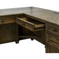 thumbnail image 4 of Martin Furniture Wood L-Desk Office Corner Desk Writing Table & Return in Brown, 4 of 12