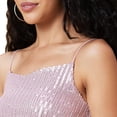 thumbnail image 5 of Globus Women Mauve Embellished Shoulder Straps Sequinned A-Line Dress, 5 of 6