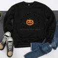thumbnail image 4 of frariair Women's Vintage Halloween Graphic Print Crew Neck Sweatshirt Long Sleeve Casual Pullover Top For Seasonal Celebration Black L, 4 of 4