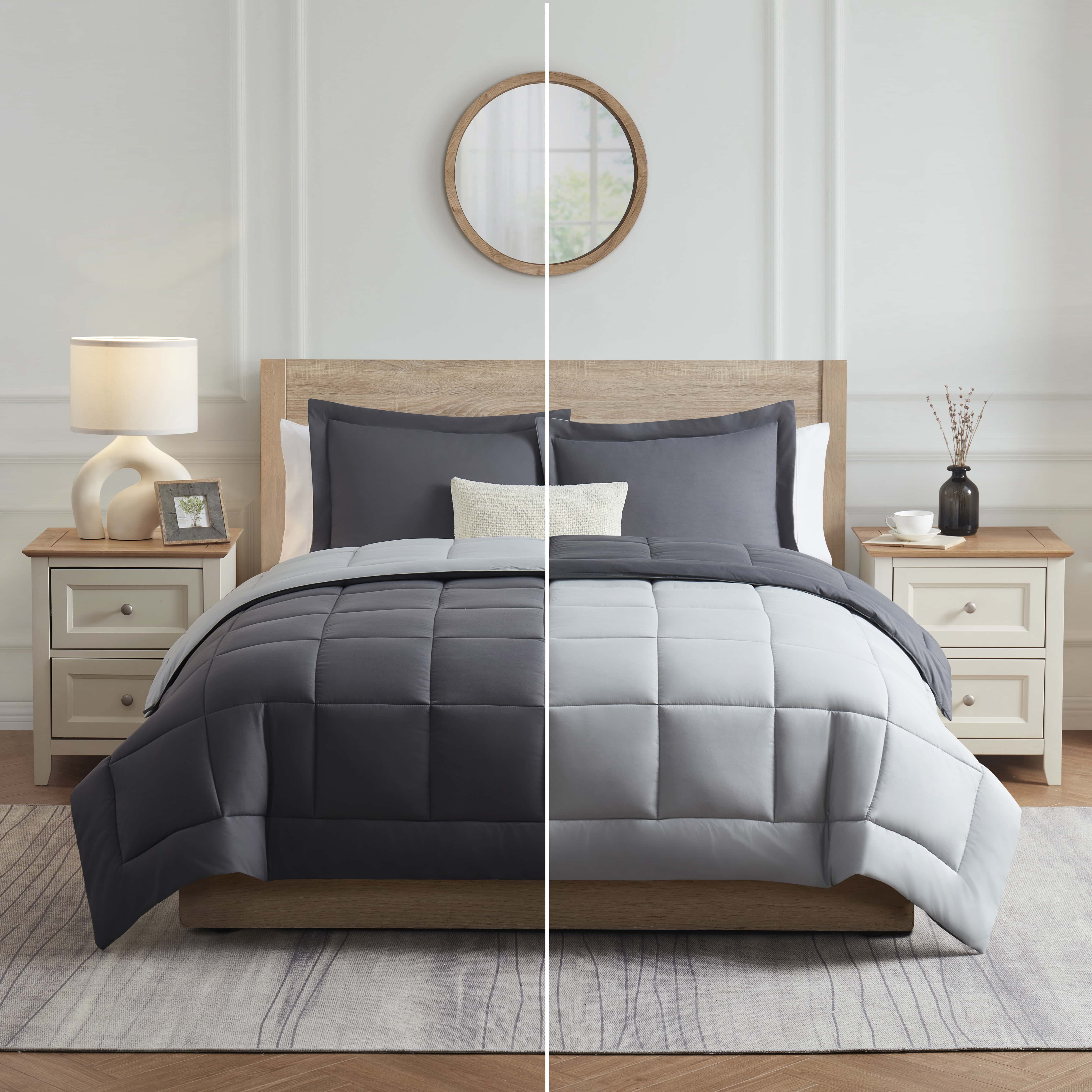Nestl Twin Comforter Set, 2-Piece, Gray photo 3