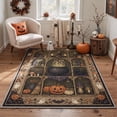 thumbnail image 5 of GENIMO 5'x7' Halloween Area Rug for Living Room, Washable Non Slip Soft Vintage Pumpkin Indoor Rug for Bedroom Dining Room Home Office, Antique Moss, 5 of 6