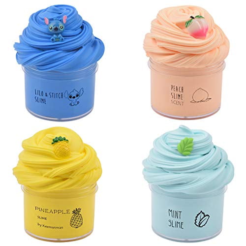 Stress Relief Toy for Girls and Boys. HUNDUN 6 Pack Cloud Slime Funny Toy Best Birthday Gifts Butter Slime JYLSN-0015-6pcs 