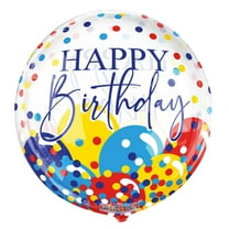 18 inch Kaleidoscope Birthday Balloons And Confetti Gelliball Plastic Balloons - Party Supplies Decorations