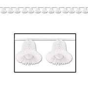 Beistle 24' Tissue Bell Streamer White 2/Pack 55920-W