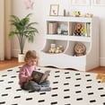 thumbnail image 4 of Costway Toy Storage Organizer for Toys & Books 4-Cubby Kids Bookcase for Children's Room White, 4 of 10