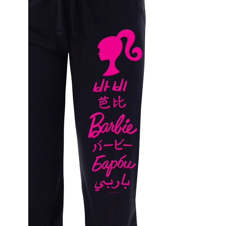 Barbie Womens' All Around The World Languages Title Sleep Pajama Pants