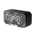 thumbnail image 1 of Despertador Reloj despertador con superficie de espejo digital con altavoz BT y radio FM Alarmas duales Reloj electrónico de escritorio Reproductor de música portátil recargable Soporte Tarjeta TF 3 n Abanopi Despertador, 1 of 7