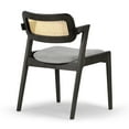 thumbnail image 5 of Set of 2 Berdine Light Brown Faux Leather Upholstered Dining Chair with Black Iron Legs, 5 of 8