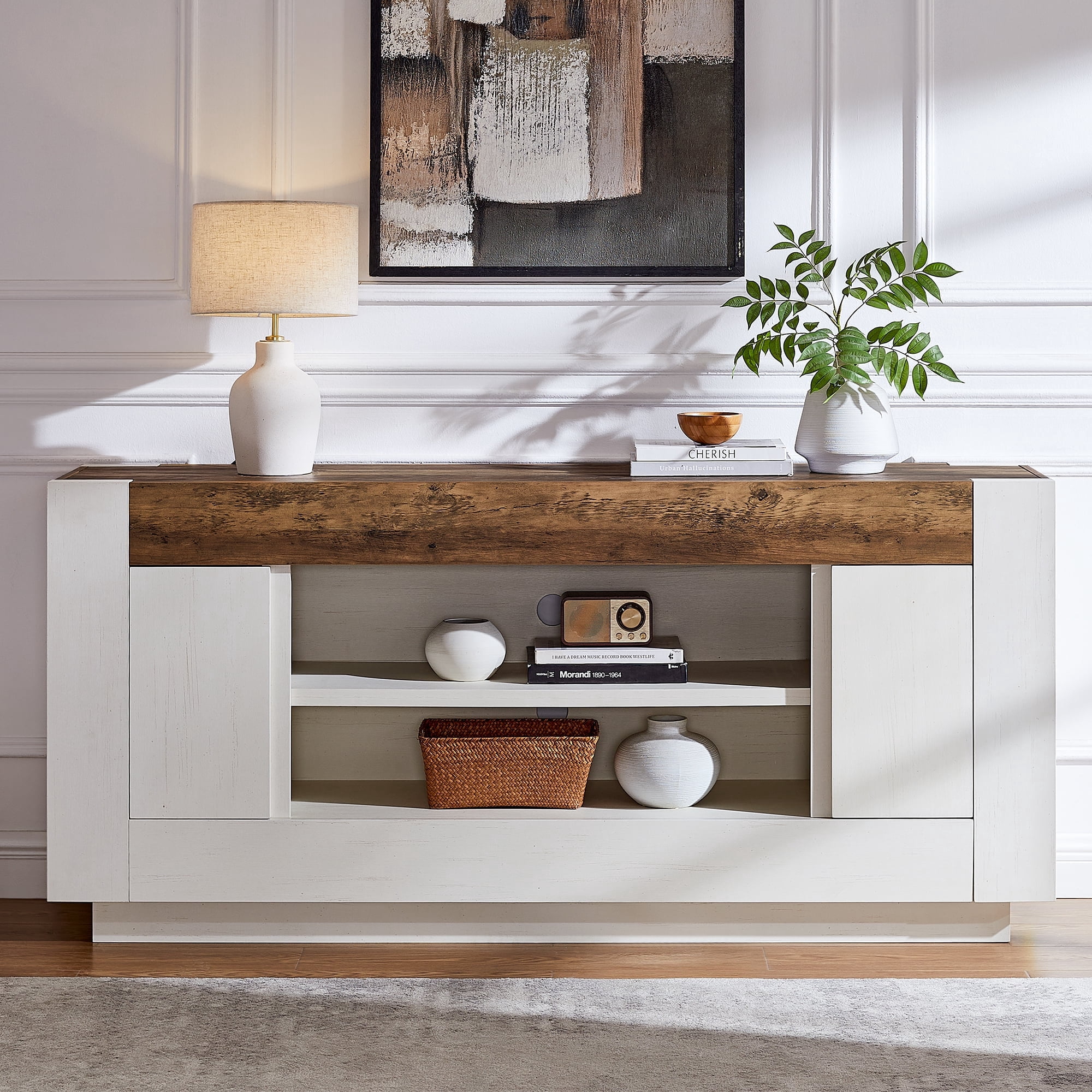 KeyWhat 70" Modern Farmhouse TV Stand for TVs up to 80" photo 7
