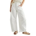 thumbnail image 3 of Women'S Trendy Low Waisted Wide Leg Jeans - Vintage, Mid Rise, Baggy White M, 3 of 9