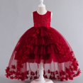thumbnail image 1 of Vestido de niña Vestido de noche Vestido de cola Vestido de princesa sin mangas Falda de globo Falda de pastel Vestido de noche Disfraz, 1 of 5
