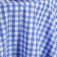 thumbnail image 6 of BalsaCircle 60" x 126" Gingham Checkered Polyester Tablecloth Blue and White, 6 of 6