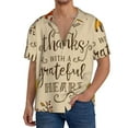 thumbnail image 3 of Haiem Thanksgiving With A Grateful Heart Men's Casual Shirts Short Sleeve Button Down Shirts Fashion Textured Summer Beach Shirt-Large, 3 of 7