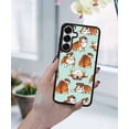 thumbnail image 5 of WIRESTER Shockproof Soft Rubber Cover Case for Samsung Galaxy S25 6.2" 2025, English Bulldog Funny Playful Postures on Green Background, 5 of 5