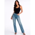 thumbnail image 3 of Jeans Dama Pantalon de mezclilla Shendy Vendy corte recto estilo wide leg jeans, 3 of 5