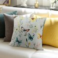 thumbnail image 3 of PRATYUS Spring Pillow Covers, Aqua Teal Sage Green Wild Flower Throw Pillows Case,Colorful Seasonal Floral Plant Outdoor Decorative Farmhouse Decor Cushion Covers for Sofa Bed Couch 20x20in, 3 of 5