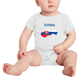 thumbnail image 2 of Slovakia Map Flag Baby Rompers Bodysuit (White, 6-12 Months), 2 of 5