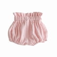 thumbnail image 3 of Breathable Baby Girls Summer Shorts Soft Pants Elastic Waistband Easy Change Casual Toddler Outdoor Play Daily WearPink0-6 Months, 3 of 3