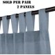 thumbnail image 3 of Cortinas ventiladas con mezcla de lino natural con pestaña superior para sala de estar, decoración del hogar, material suave y rico, paneles de cortina reductores de luz para dormitorio, juego de 2, 52 x 84 pulgadas, patrón natural, azul piedra, 52 pulgadas de ancho x 45 pulgadas de largo, 3 of 5