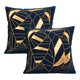 thumbnail image 1 of Funda de cojín a rayas de cuero de 18x18 ", 2 uds., funda de almohada de lujo europea para sofá, sala de estar, dormitorio, decoración de coche, 1 of 5
