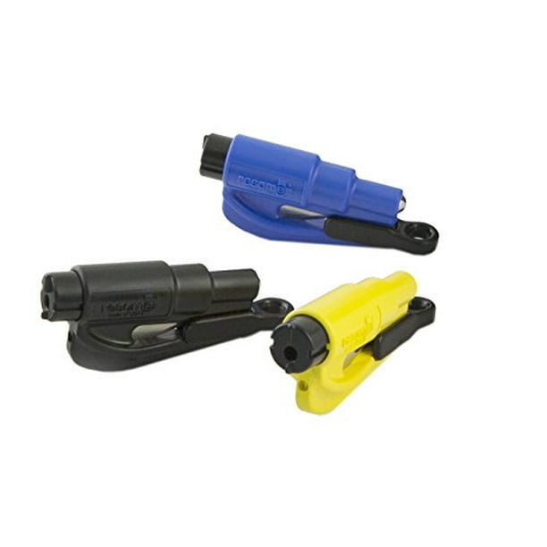 resqme The Original Keychain Car Escape tool, Made in USA (Black/Yellow