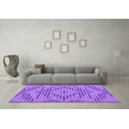 thumbnail image 3 of Ahgly Company Indoor Rectangle Abstract Purple Contemporary Area Rugs, 2' x 5', 3 of 4